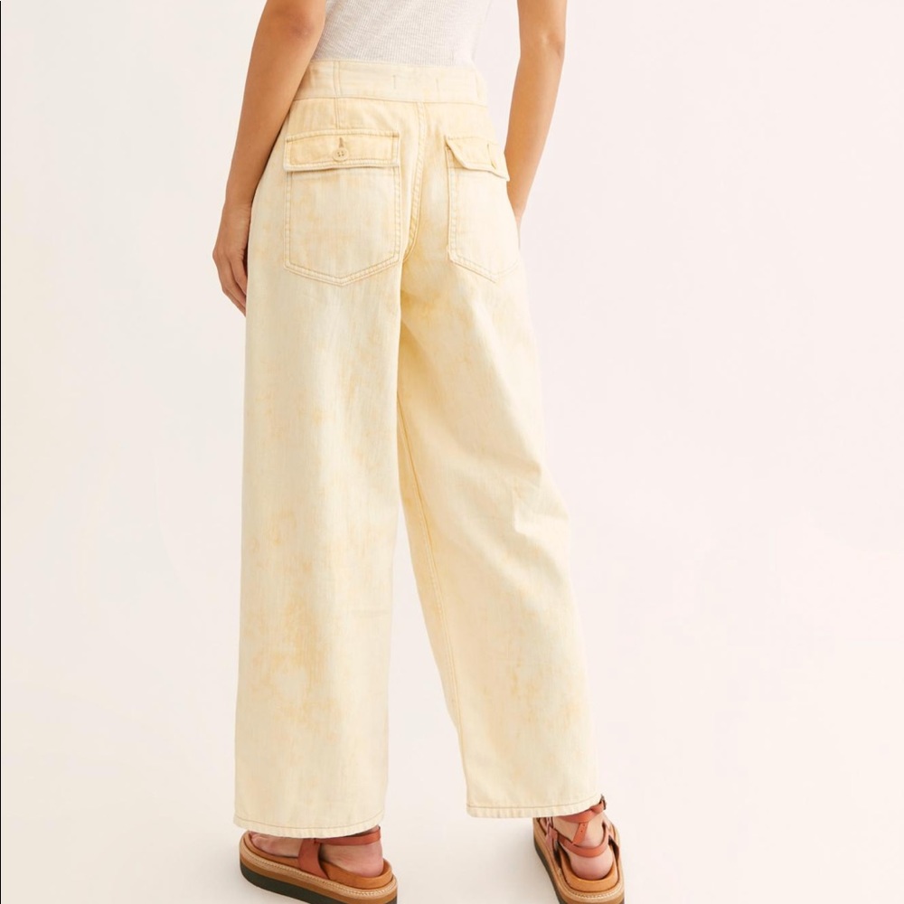 Free People Paloma Yellow Jeans
